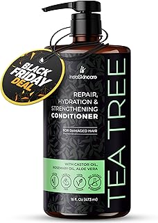 InstaSkincare Tea Tree Conditioner with Castor Oil, Rosemary Oil for Hair Growth - Thinning Hair Loss Treatments for Women & Men – For All Hair Types, Paraben & Sulfate Free 16 Oz