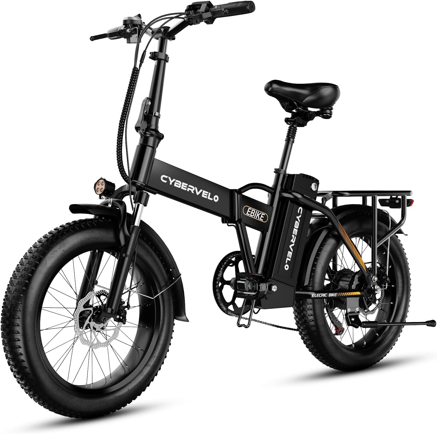 1000W Folding Electric Bike, 48V Large Removable Battery E Bike, 30+MPH, 80 Miles Max Range, 20" Fat Tire Electric Bike for Adults, Adult Electric Bicycles for Long