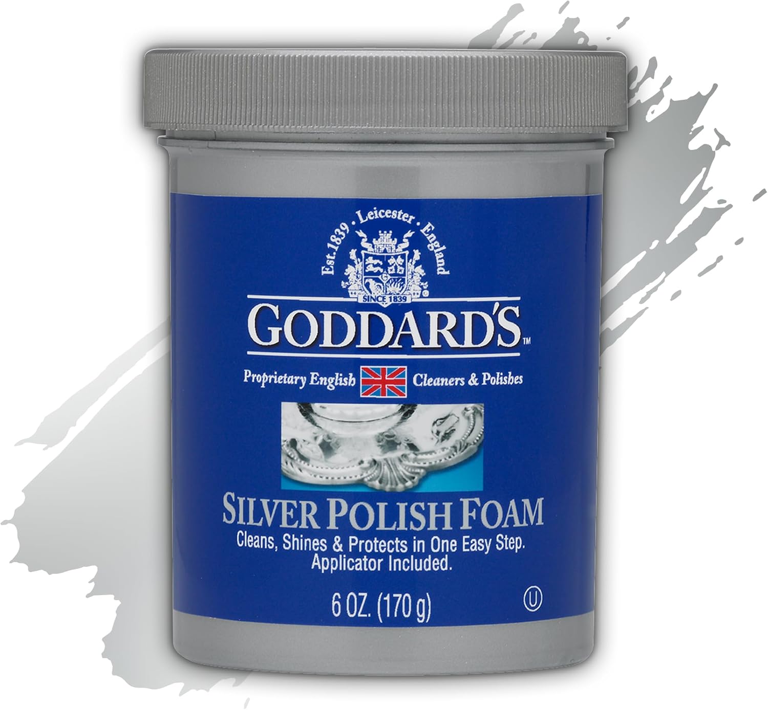 Goddard's Silver Polish Foam – 170 grams – Silver Cleaner & Tarnish Remover with Applicator – Cleans, Shines & Protects – Silverware, Jewelry, Antiques, Cutlery, Trays, Tea Sets and More
