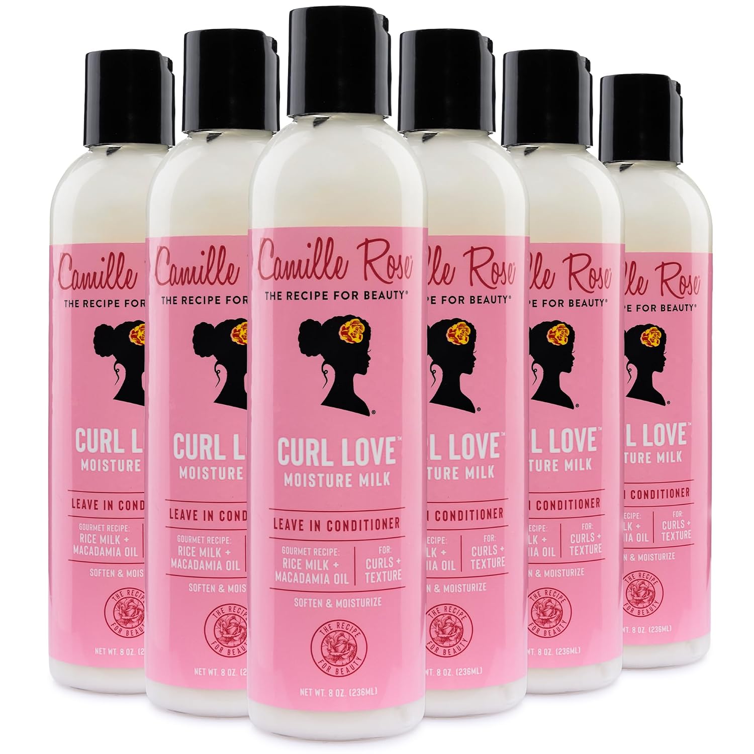 Camille Rose Leave-In Conditioner, Curl Love Moisture Milk 6-Pack –  Curly Hair Moisture, Detangler, Frizz Control, 8 Fl Oz Ea