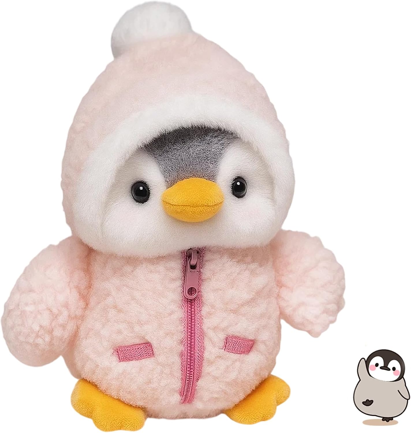 QhgPnt Penguin Teddy, Soft Plush Penguin Toy 30CM, Pink Stuffed Animal for Kids, Cuddly Companion for Playtime, Nursery Decoration