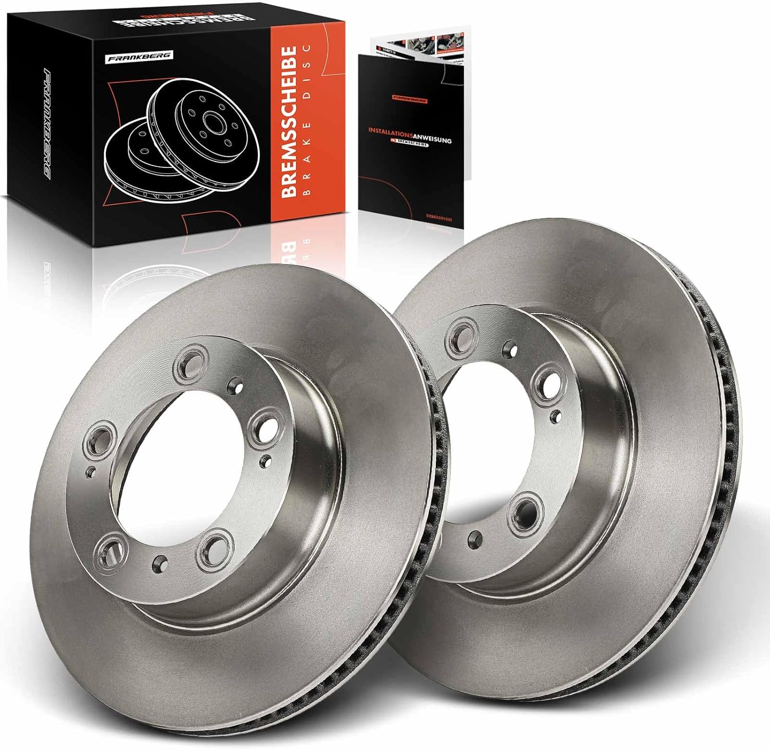 Frankberg 2x Brake Disc Front Axle Ventilated Compatible with B.o.x.s.t.e.r 986 2.5L 2.7L 1996-2004 Replace# 98635140105