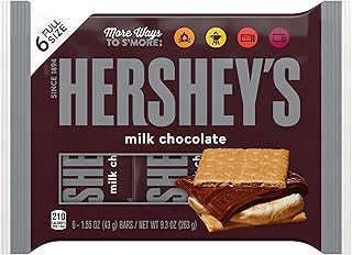 HERSHEY'S Milk Chocolate Candy Bars, 1.55 oz (6 Count)