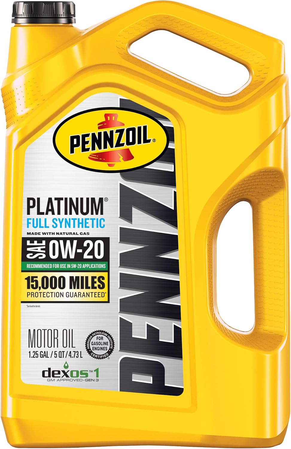 Pennzoil Platinum Full Synthetic 0W-20 Motor Oil, 5 Quart
