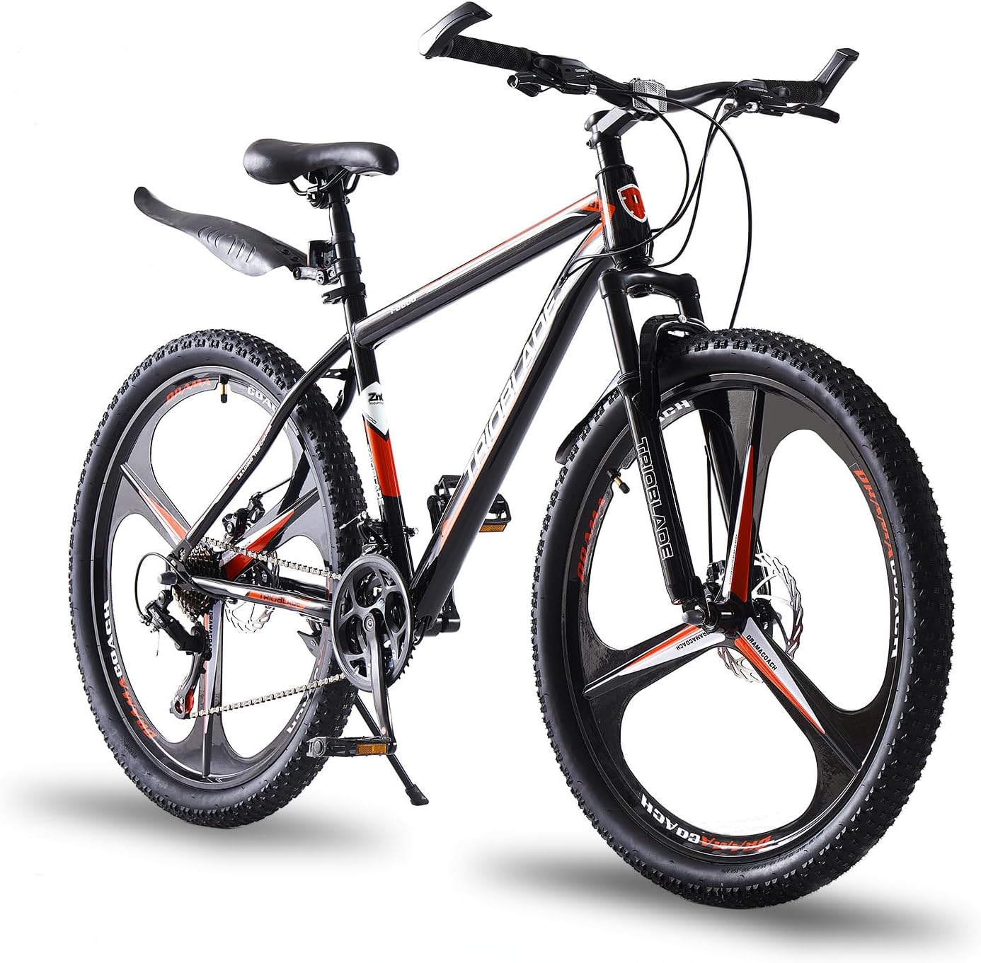 LSBIKE Mountain Bike 24in 26in 27.5In 3 Spoke Wheels Bicycle 21 Speed Drivetrain Bike Mountain bicycle for Adult Men Dual Suspension Hardtail Bicycle Women Sport Cycling Bike