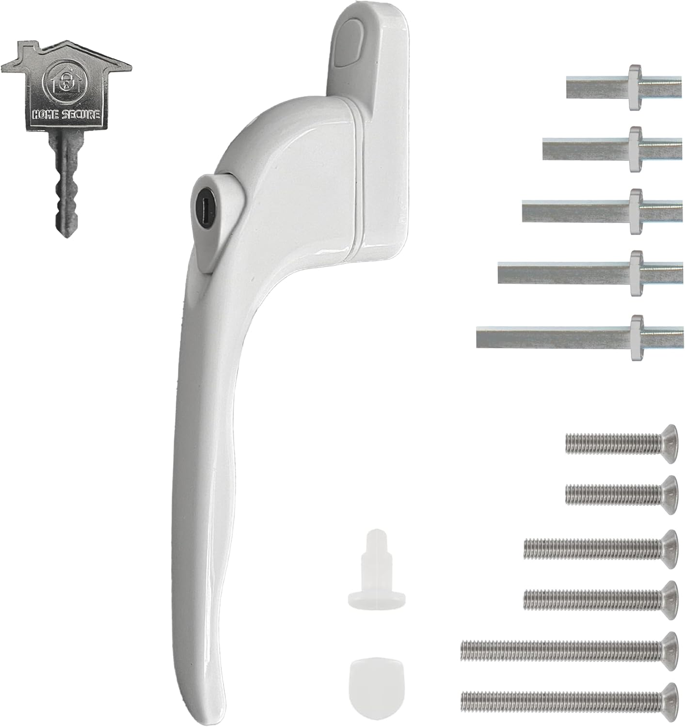 Home Secure™ Universal uPVC Window Handle Multi-Spindle - White