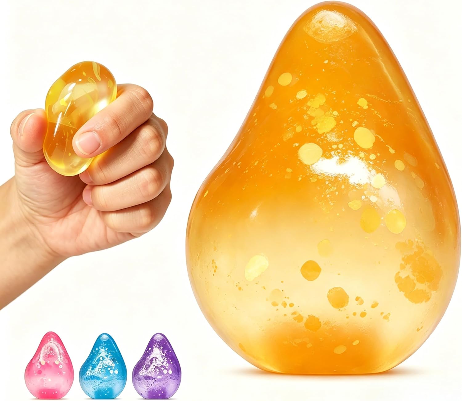Fidget Toys Squishy Drop, Cube Squishies Anxiety Stress Relief, Ice Squishy Stress Cube-Drop Malt Sugar Balls, Sensory Toys for Kids with Autism, Fidgets for Classroom Prize Toys