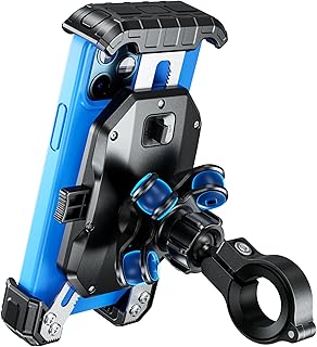 Kewig Motorcycle Phone Mount with Vibration Dampener & Hight-Speed Lock, [1s Lock] Motorcycle Cell Phone Holer, Update Bike Phone Mount for Moto Bicycle Scooter ATV Compatible with 5.5''-7.2'' Phone