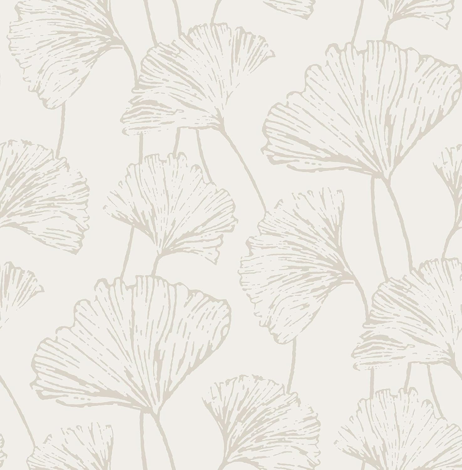 NuWallpaper NUS3578 Silver Hikarigaoka Peel & Stick Wallpaper, Metallic