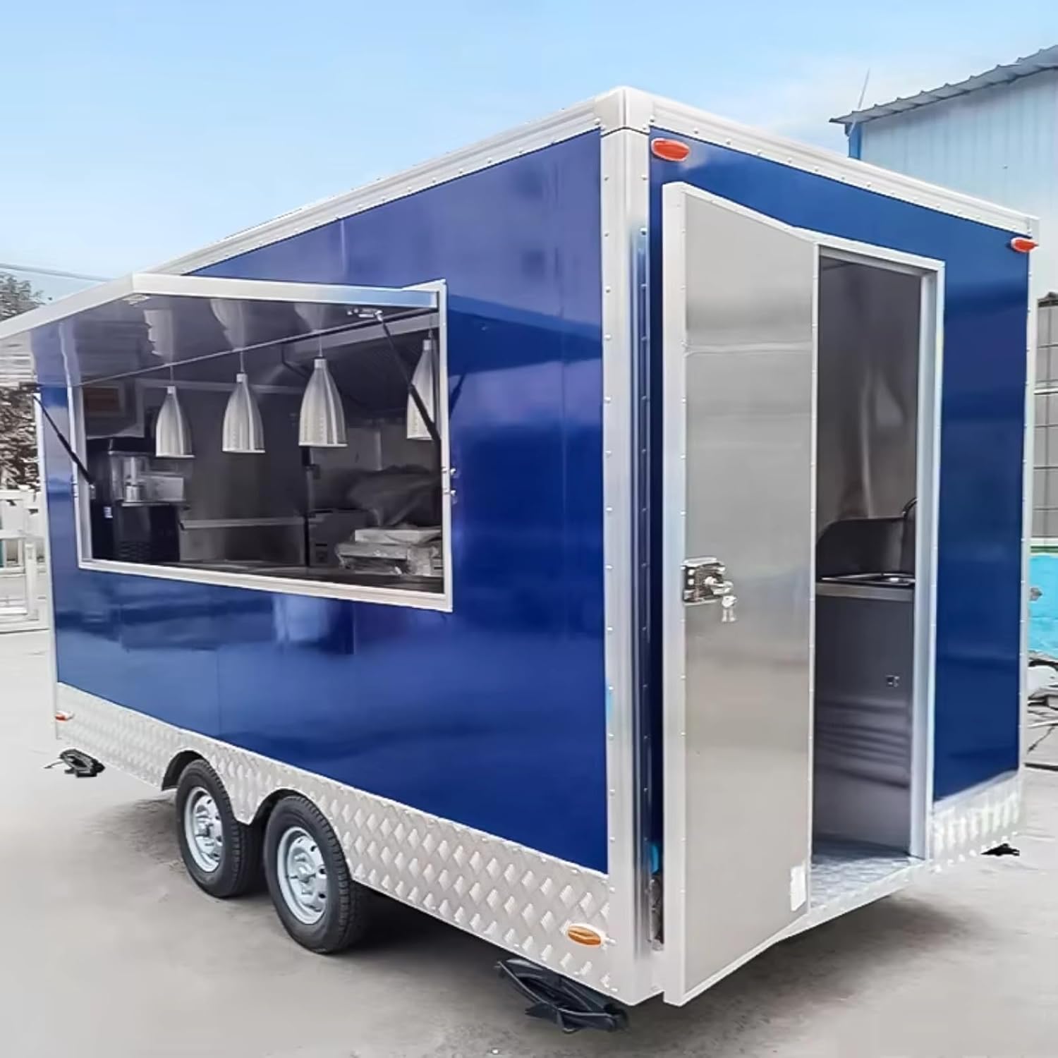 All-Purpose Food Truck Business Starter Trailer - Complete Mobile Kitchen for Baking, Grilling, Beverages - Perfect for Campuses, Festivals Night Market Vendors