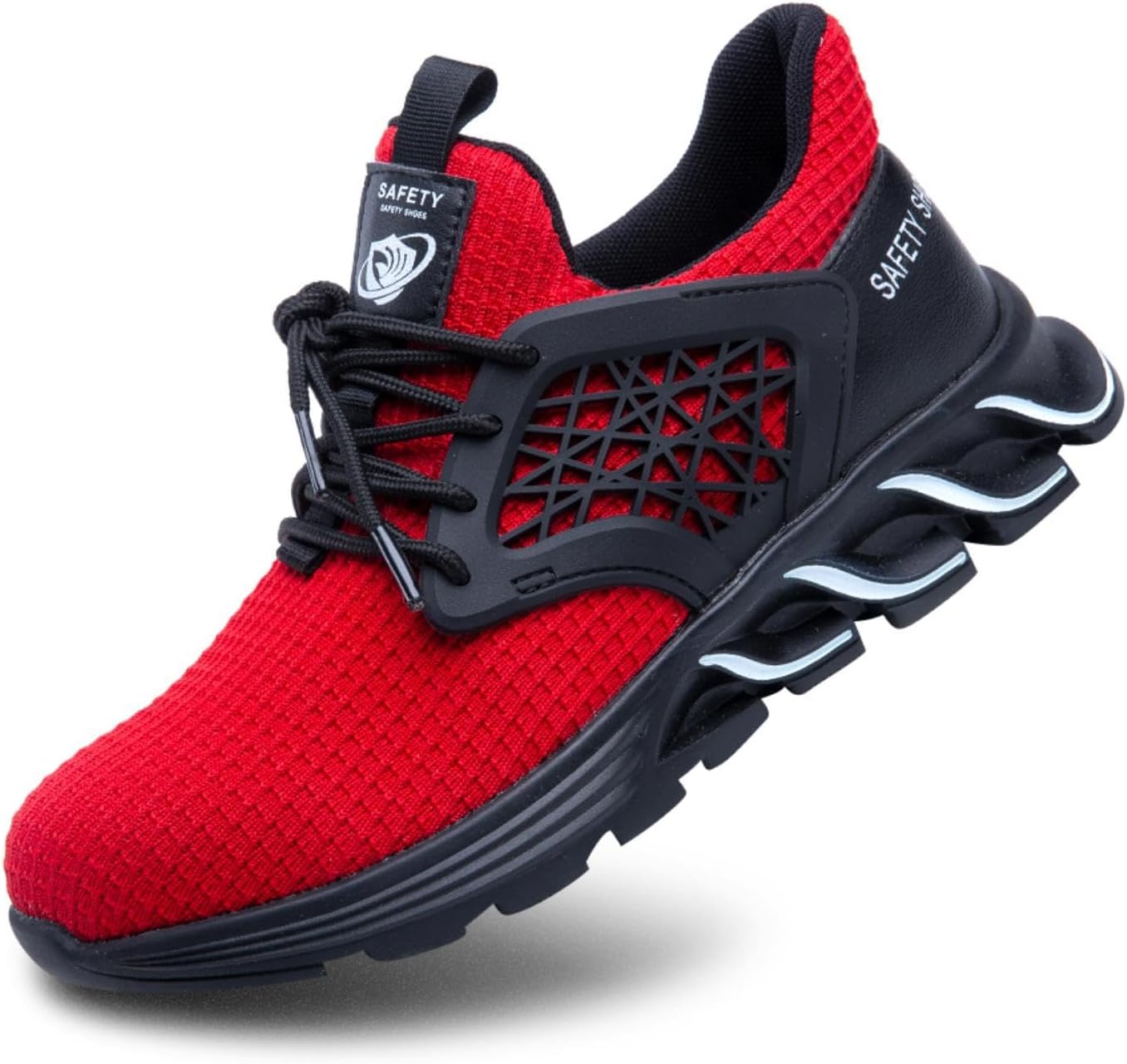 Hitmars Safety Trainers Men Women Steel Toe Cap Trainers Lightweight Work Trainers Safety Shoes Breathable Safety Boots Non Slip Industrial Sneakers Black UK 3.5-13