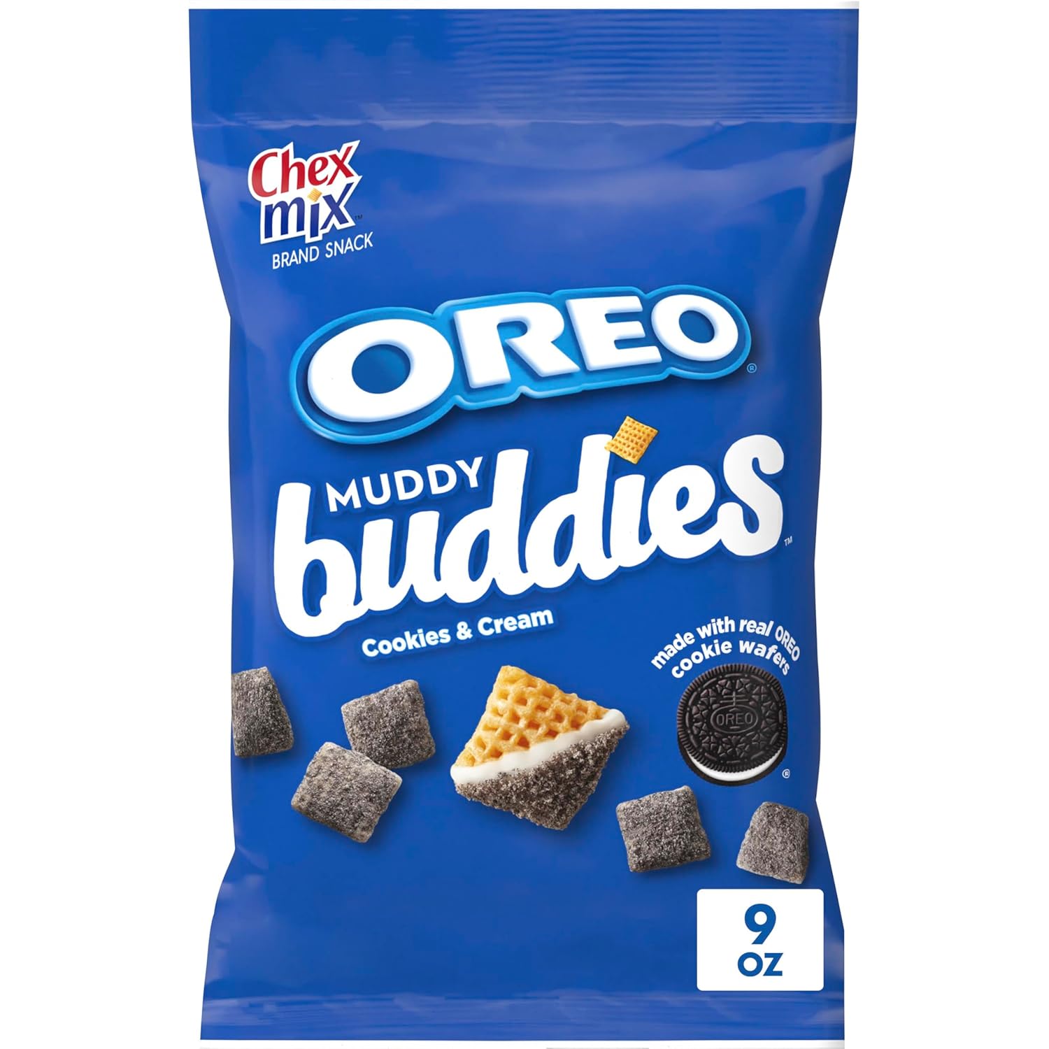 Chex Mix Muddy Buddies, OREO Cookies and Cream Snack Mix, 9 oz