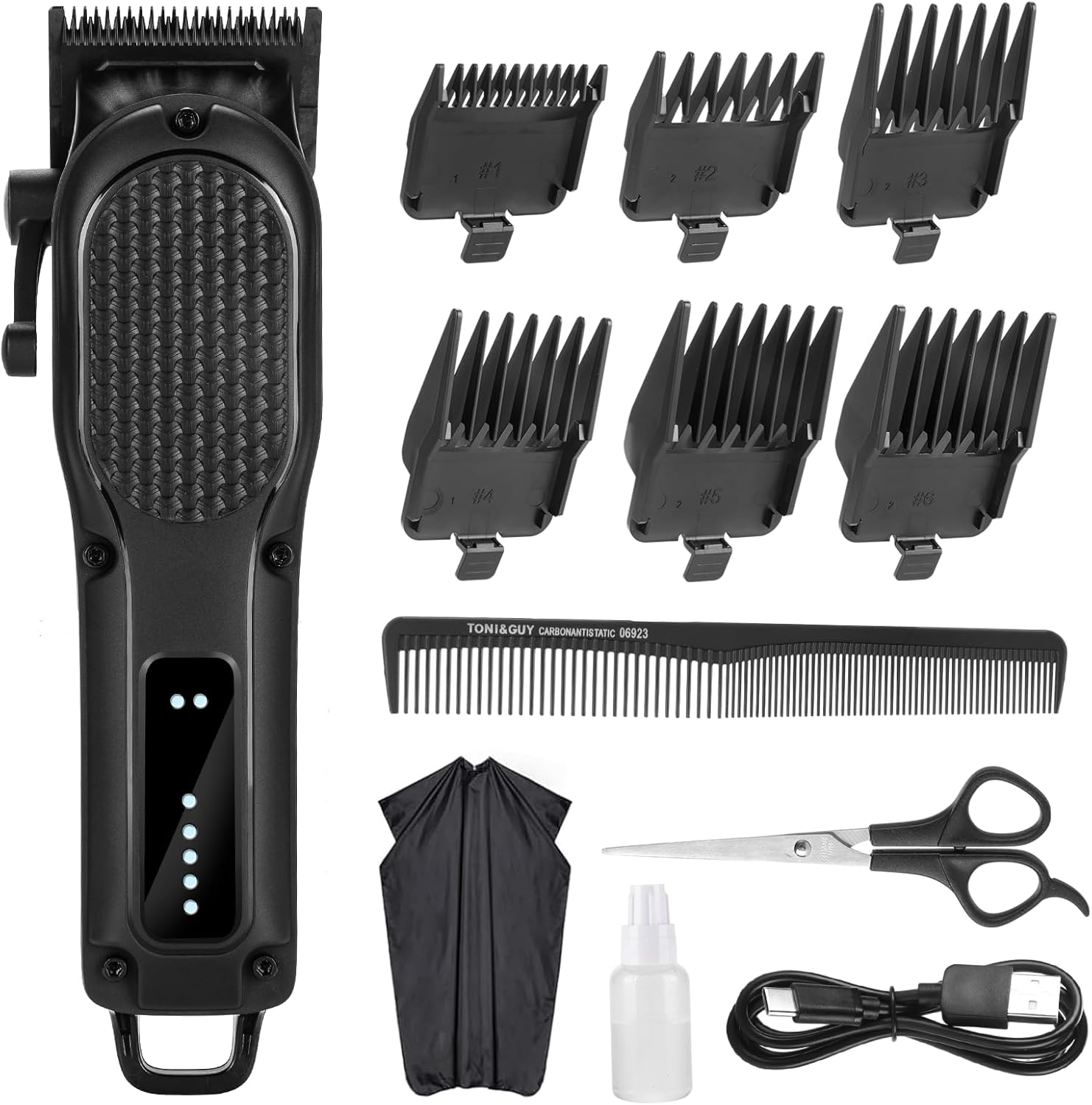 Men's Hair Clippers for Professional Hair Trimmer Cordless Rechargeable Powerful Beard Trimmer Hair Cutting Grooming Tool