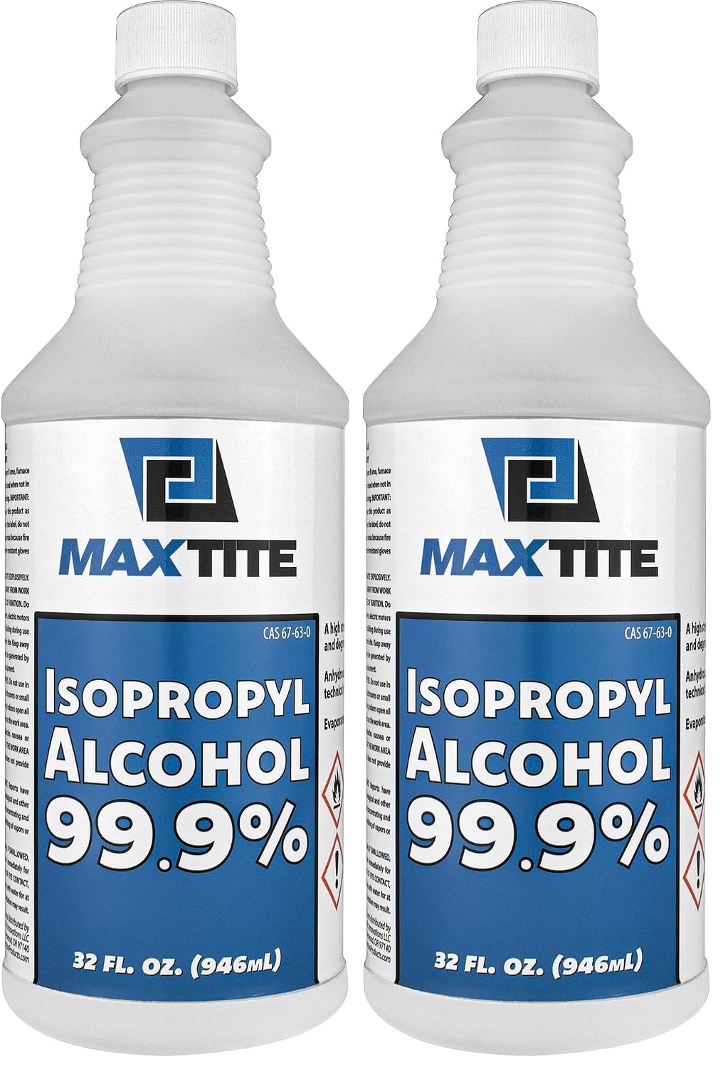 MaxTite Isopropyl Alcohol 99.9% (32oz) (Pack of 2)