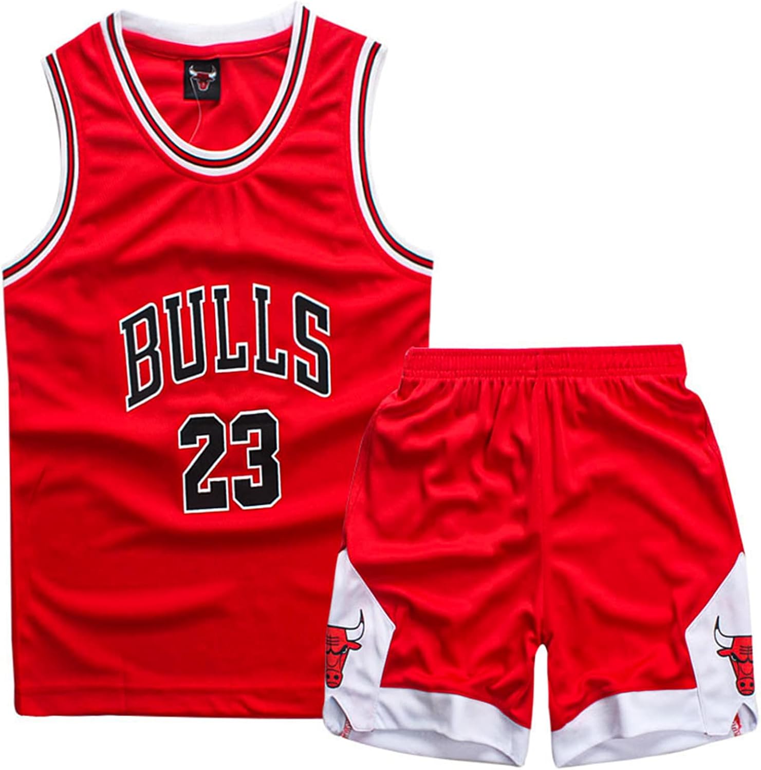 Kids Boys Basketball Kit 2 Piece Sleeveless Basketball Training Jersey and Shorts Set