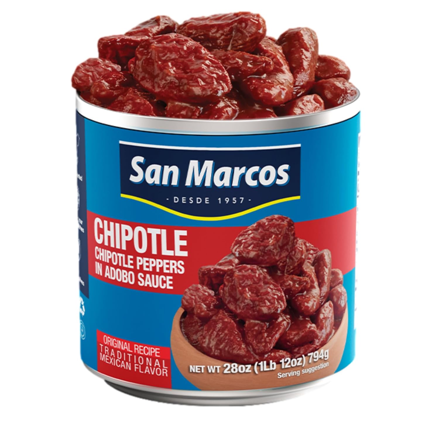 San Marcos Chipotle Peppers In Adobo Sauce, 28 Ounce