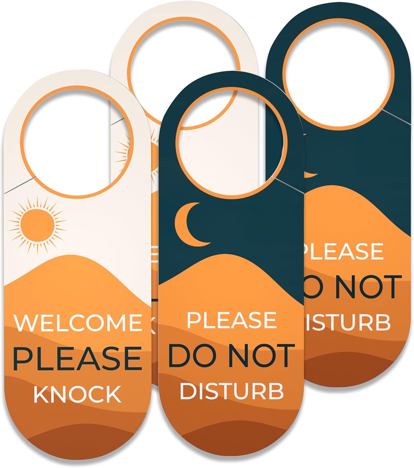 Please Do Not Disturb Door Sign Welcome Please Knock - 2 Pack - Universal Fit - 9 x 3.5" - Perfect Bedroom Door Signs for Privacy - Ideal Do Not Disturb Sign for Home to Ensure People Do Not Enter