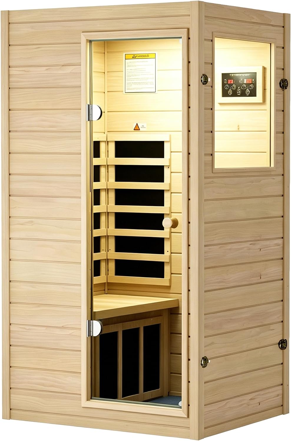 Kanlanth 1 Person Sauna, Low EMF Far Infrared Indoor Dry Sauna Room, 905W