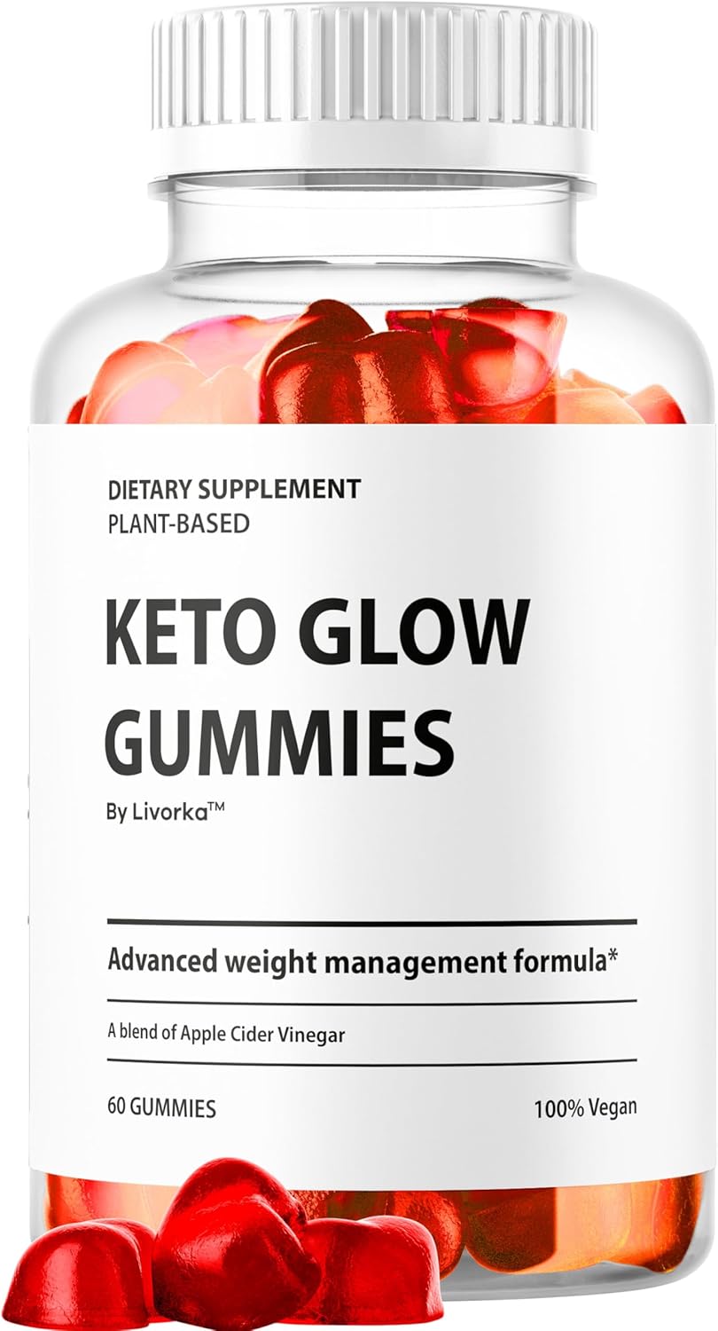 Keto Glow Gummies - Official KetoGlow Keto ACV Gummies 1050MG, Ketoglow Gummys All Natural Premium Advanced Formula, Ketoglow Support Gummy Apple Cider Vinegar, 60 Gummies for 1 Month
