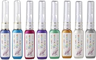 Temporary Hair Color Mascara Washable Hair Dye Stick Non-toxic Instant Hair Chalk Dye for Girls Women (8PCS MULTI)