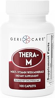 GeriCare Thera High Potency Multivitamin with Mineral Caplets, Nutritional Supplement, 100 Count (Pack of 1)
