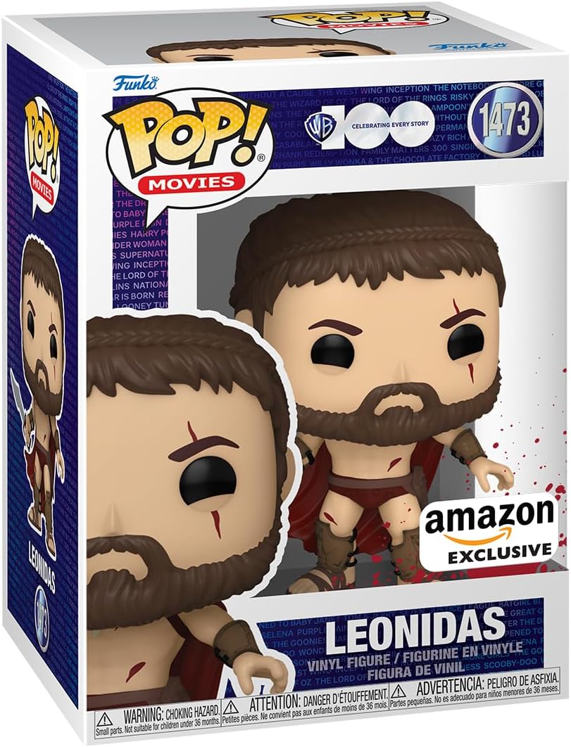 Funko POP! Movies: 300- Leonidas - Bloody - 300 the Movie - Amazon Exclusive - Collectable Vinyl Figure - Gift Idea - Official Merchandise - Toys Age 3+ for Kids & Adults - Movies Fans