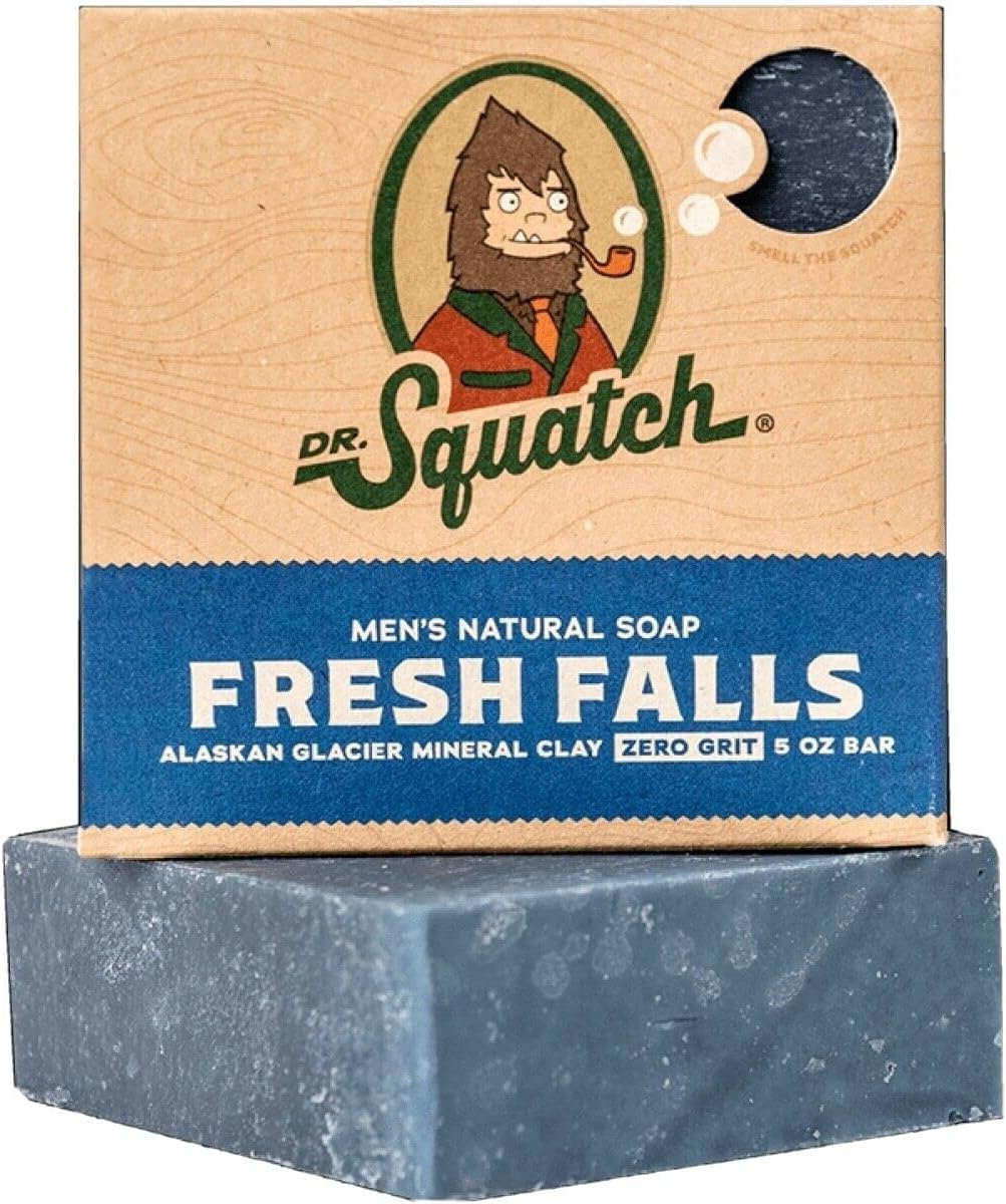 Dr. Squatch All Natural Bar Soap for Men with Zero Grit, Fresh Falls