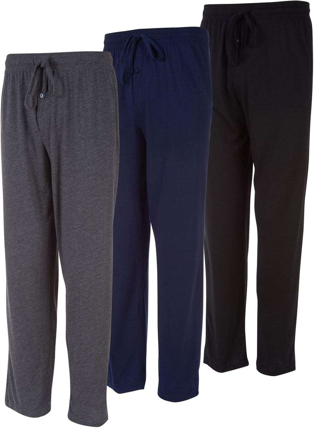 DARESAY Mens Lounge Pants with Pockets - Mens Pajama Pants - Lounge Pants Men, Up to 3XL Pack of 3