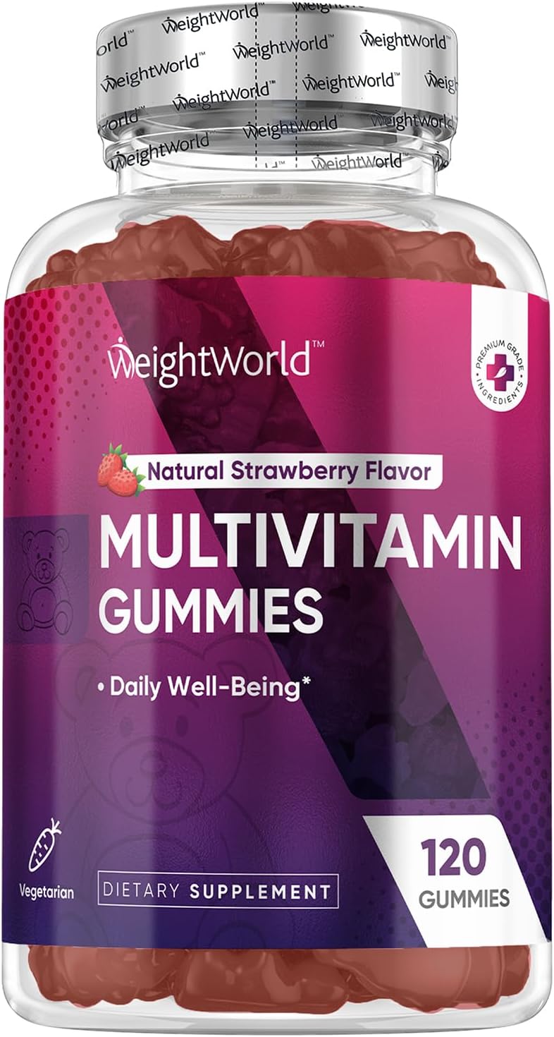 WeightWorld Adult Multivitamin Gummies - 120 Men's Gummy Multivitamins with Nutrients for Daily Well-Being - Vegetarian Women's Gummy Vitamin (2-Month Supply) - Non-GMO, Lactose-Free & Gluten-Free