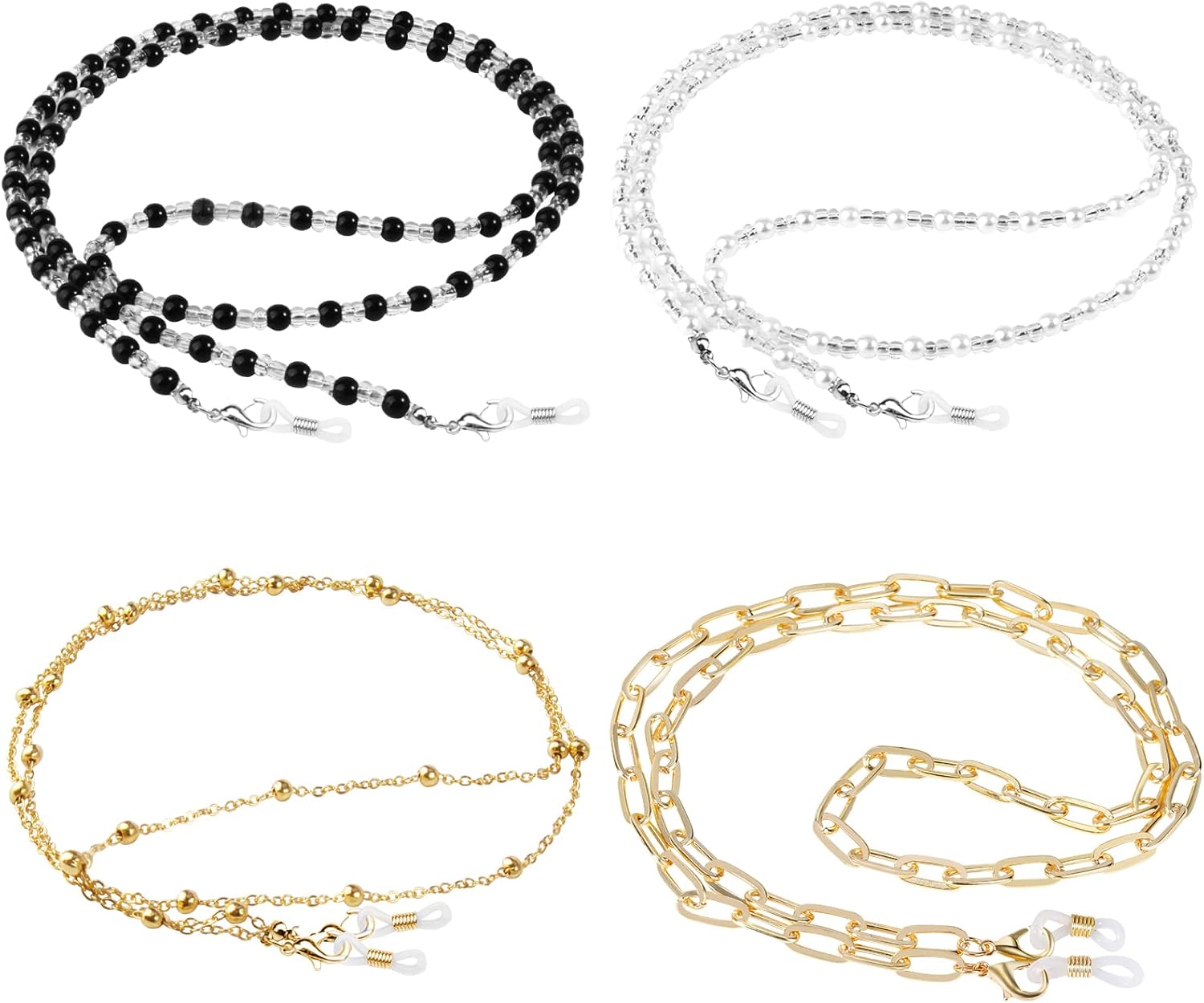 ONESING 4-10 Pcs Eyeglass Chains for Women Eyeglasses String Holder Glasses Strap Eyewear Chain Glasses Cord Lanyard Gift