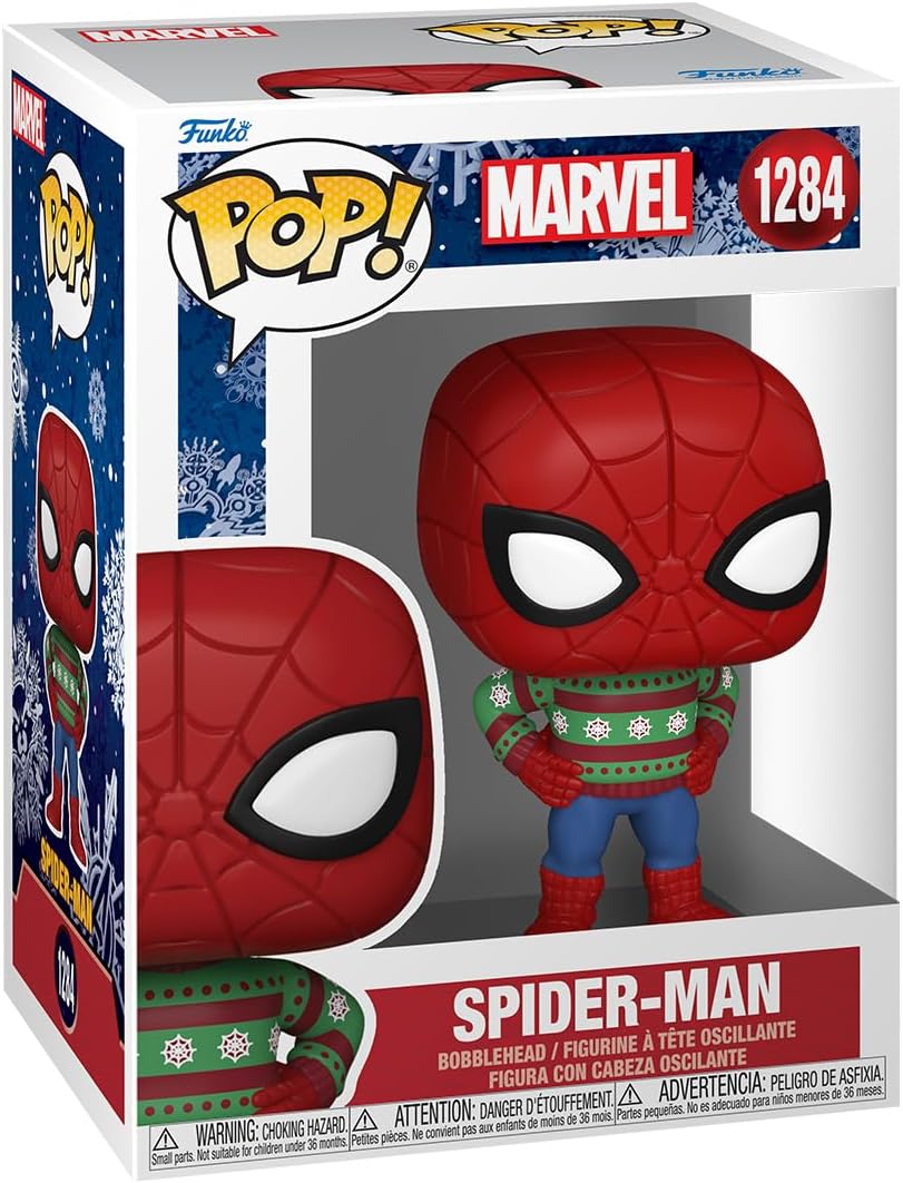 Funko POP! Marvel: Holiday - Spider-Man - (SWTR) - Marvel Comics - Collectable Vinyl Figure - Gift Idea - Official Merchandise - for Kids & Adults - Movies Fans - Model Figure for Collectors