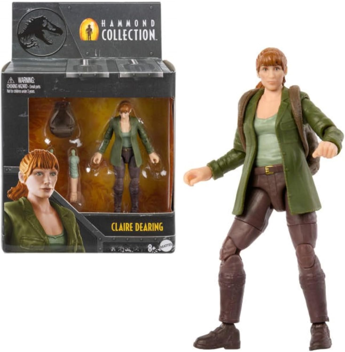 Jurassic World Hammond Collection Claire Dearing Fallen Kingdom Action Figure, Premium Authentic Articulated Figure, 3.75 Inch Scale Toy, HTV61