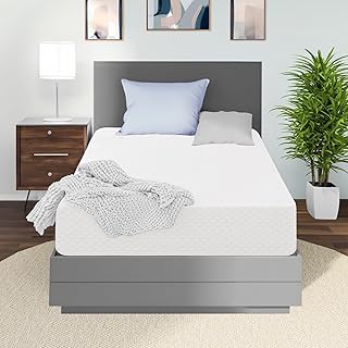 8 Inch Twin Cooling Gel Memory Foam Mattress Medium Firm CertiPUR-US Certified Mattress in a Box Enhanced Pressure Relief Removable Soft Cover No Fiberglass (Twin, 8 in)