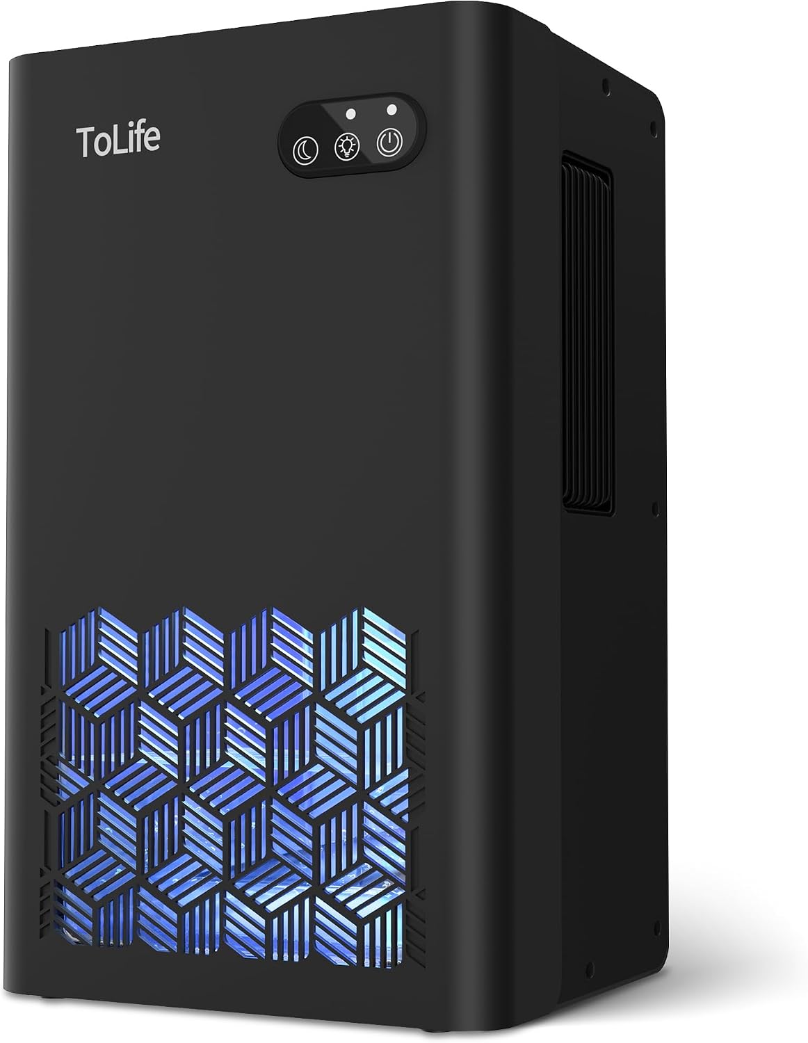 ToLife Dehumidifier, 1000 Sq Ft 95 oz Tank with Sleep Mode, Auto Shutoff | Portable for Home, Bedroom, Bathroom and Basement with 7-Color LED Light, Black