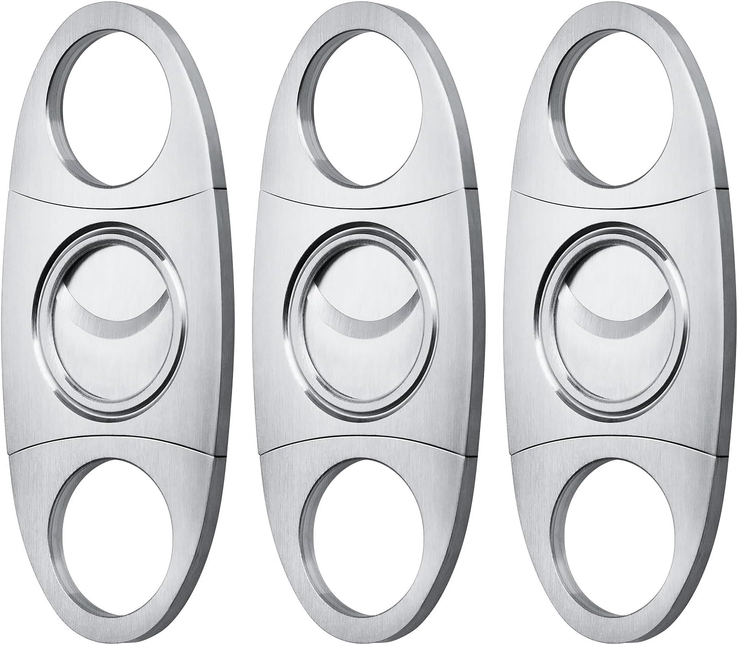 Cigar Cutter Guillotine, Stainless Steel Double Blade Cigar Clippers, 3 Packs Birthday Gift for Men