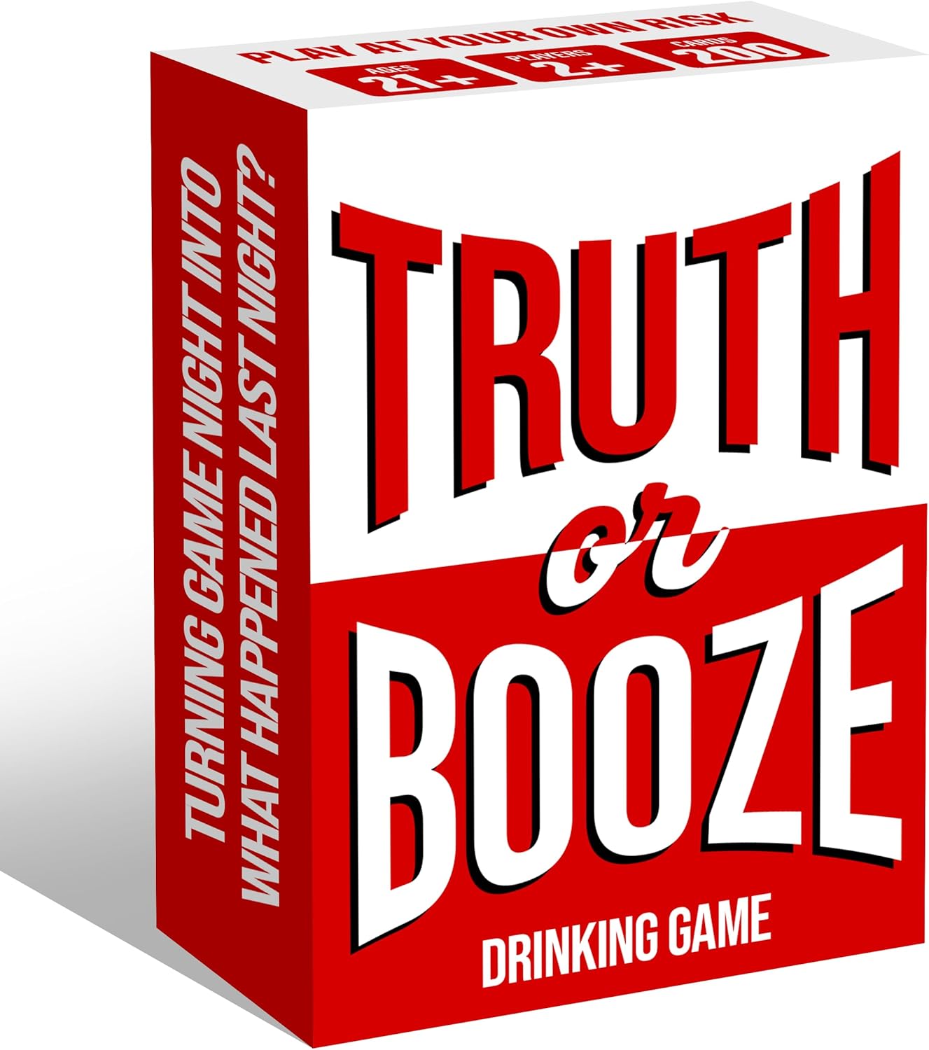 Truth or Booze Drinking Card Game for Adults – Fun Party Game with Truth or Dare Challenges, Wild Dares, Trivia, and Drinking Rules – Perfect for House Parties, Bachelorette, Game Nights