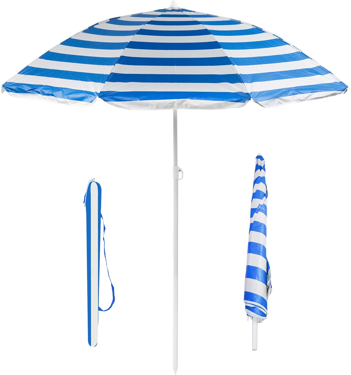 Crystals 1.7m Garden Parasol Outdoor Tilt Umbrella, Parasol UV Canopy Patio Sun Shade Umbrella for Garden