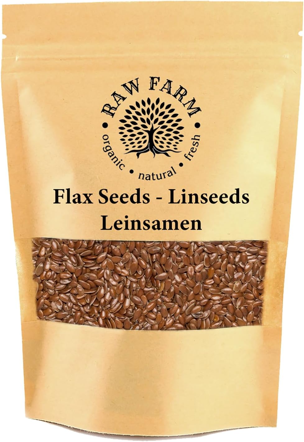 1 kg Raw Brown Whole Flaxseed – Gluten & Soya Free, High in Fibre & Omega-3 – Ideal for Baking, Salads, Smoothies & Vegan Recipes