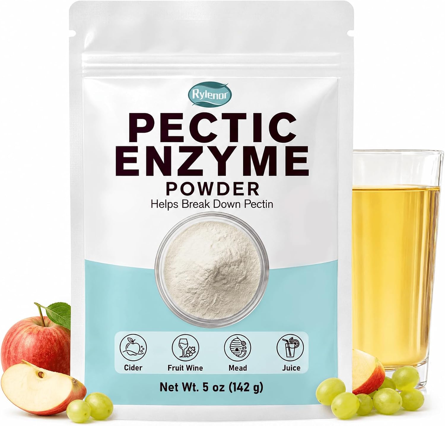 Pectic Enzyme Powder Food Grade 5 oz, Breaks Down Fruit Pectin