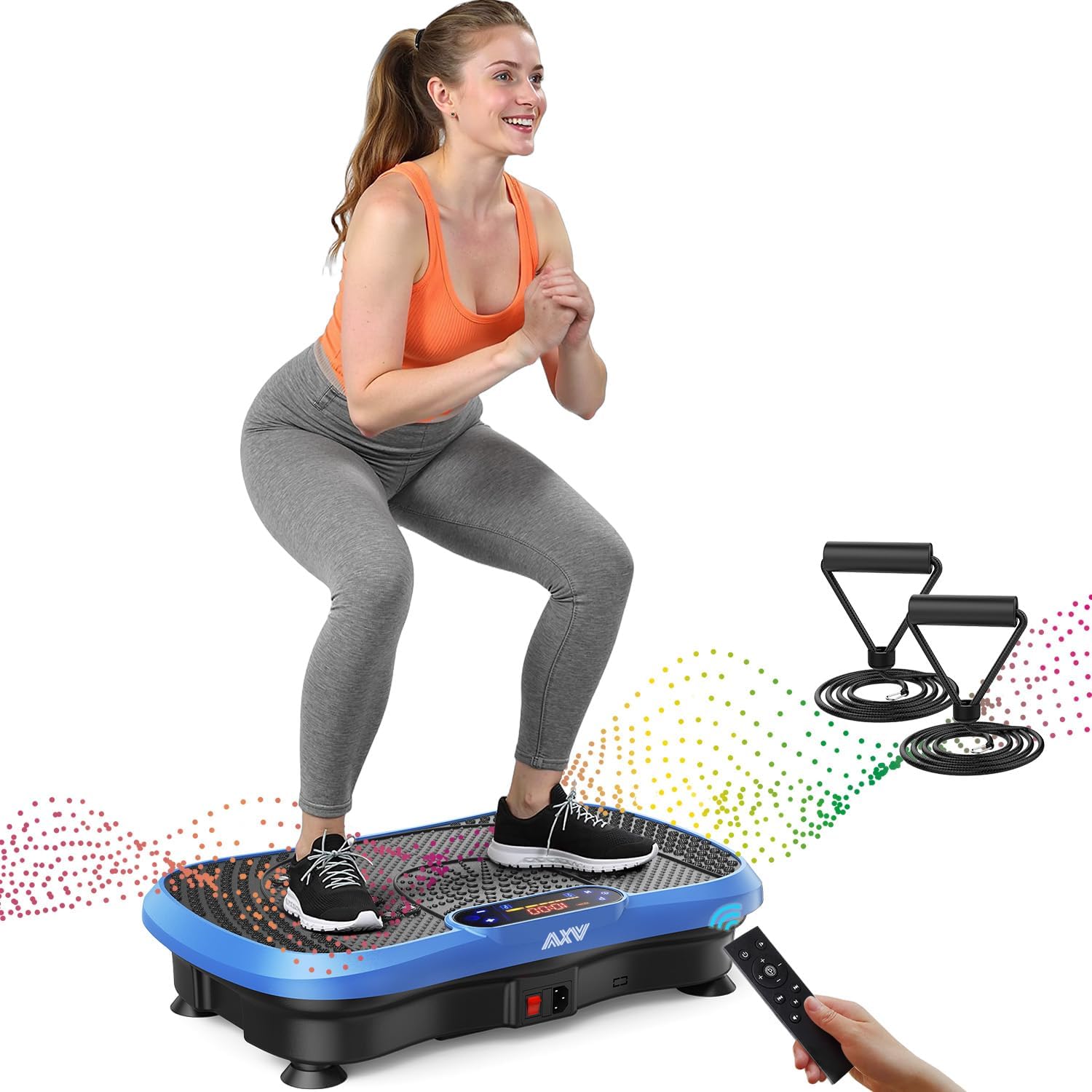 Vibration Plate Fitness Platform Exercise Machine Vibrating Shaking Full Body Shaker Workout Vibrate Stand Shake Board Sport for Weight Loss Fat Burner for Gym Home Office