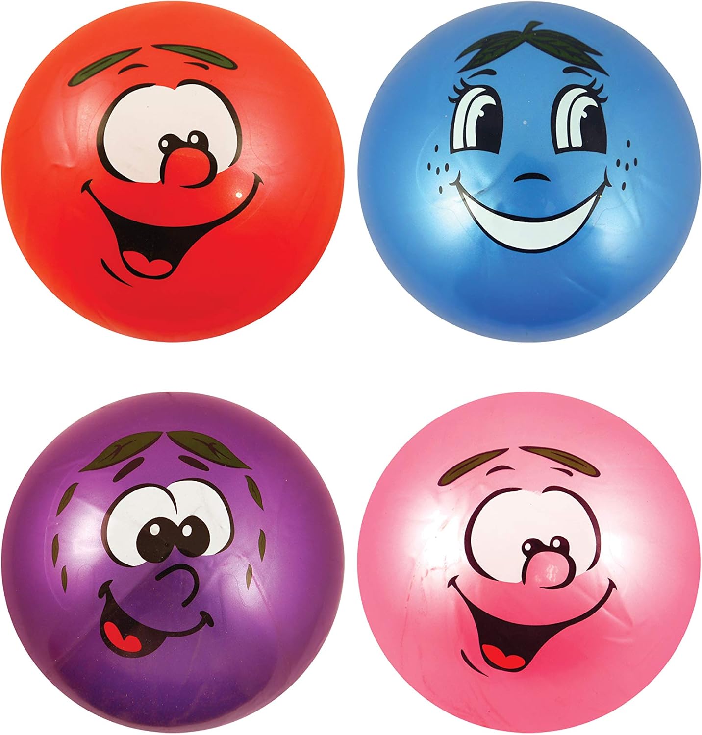 HENBRANDT Smelly Fruity Bouncy Balls 25cm Fruit Scent Large Bouncy Ball Smile Kids Ball Stress Bouncy Balls for Boys and Girls