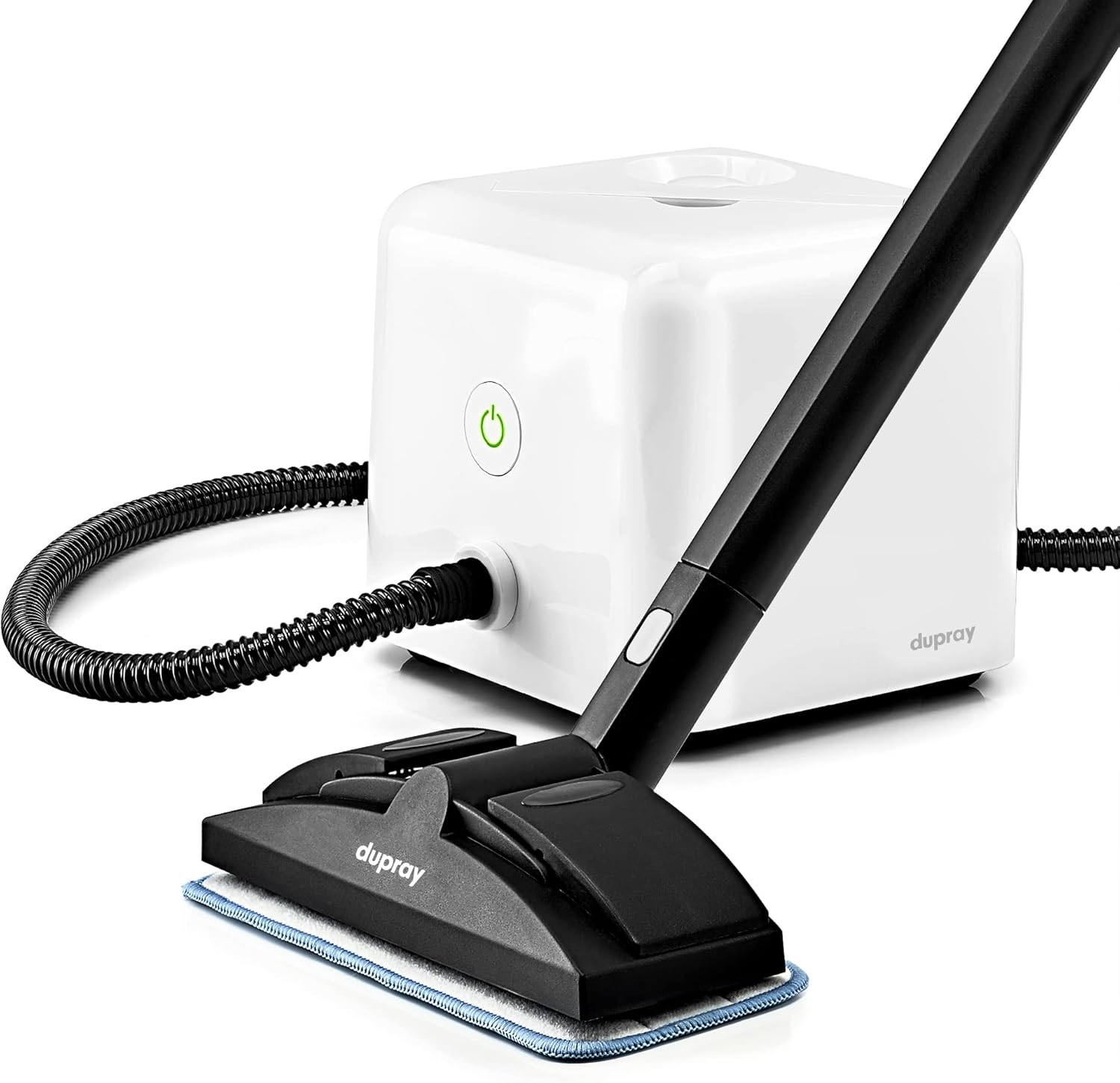 Dupray Neat Steam Cleaner with 17-Piece Kit – Powerful, chemical-free cleaning for floors, cars, tiles, upholstery, kitchen appliances, grout, and more, offering versatile, deep cleaning performance.