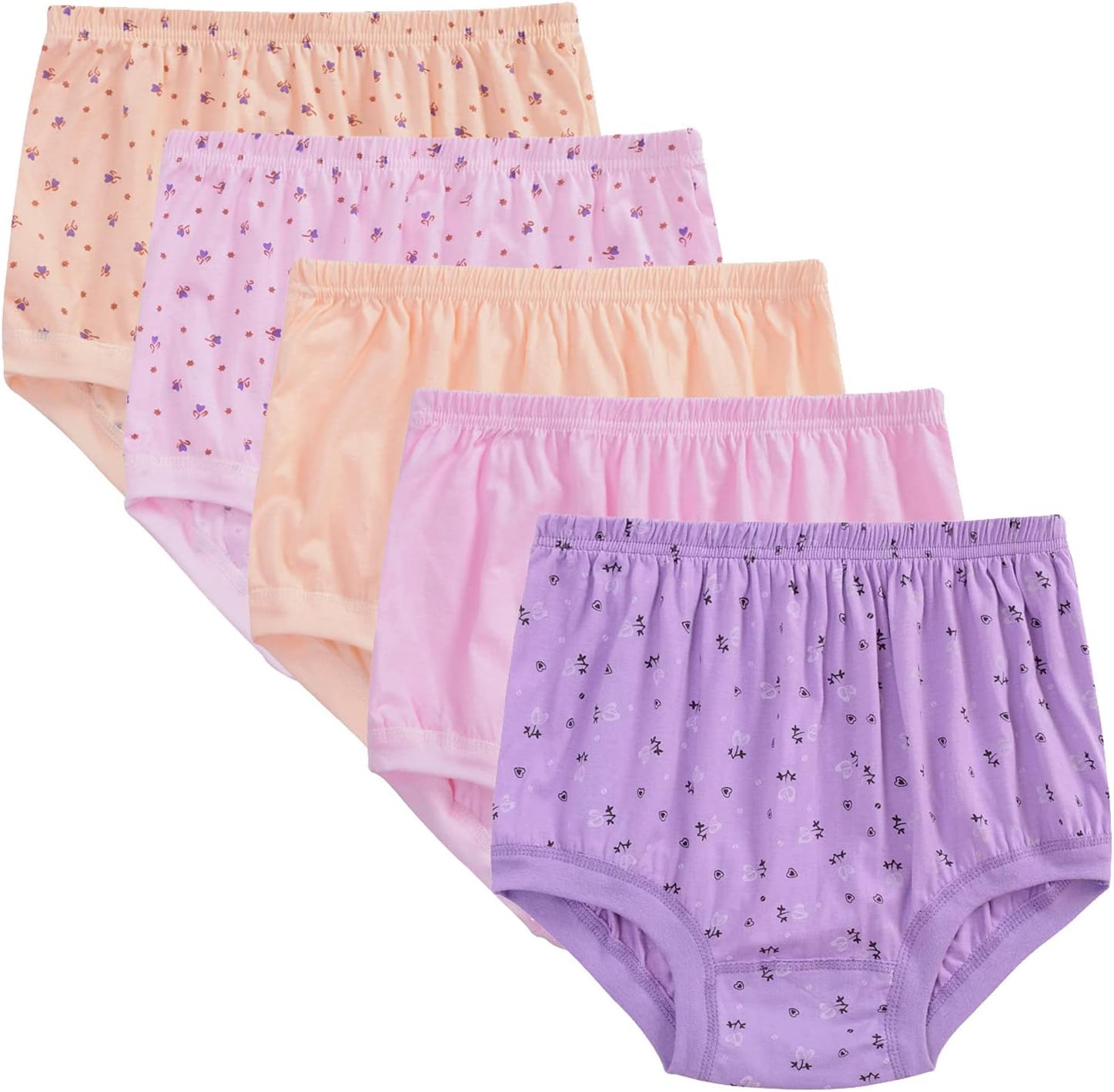 Anntry Women's High Waist Knickers Ladies Cotton Briefs Underwear Full Coverage Soft Breathable Panties 5-pack