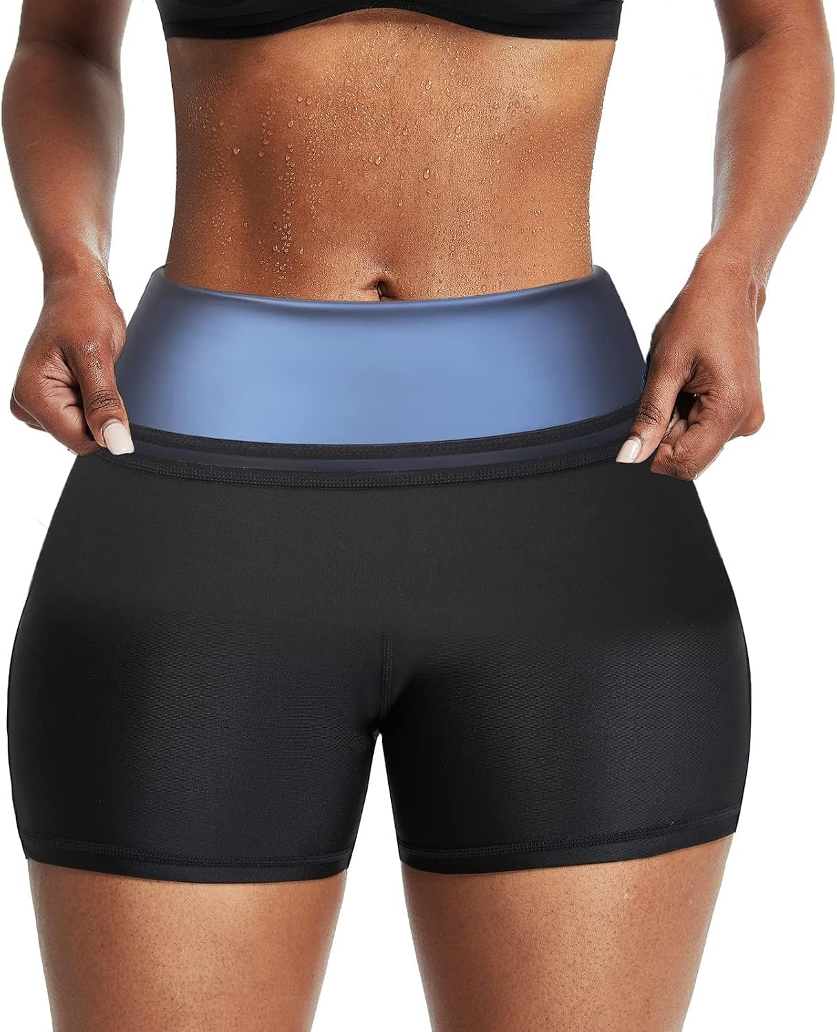 Sauna Sweat Shorts Pants Compression Workout Gym Exercise Waist Trainer Body Shaper Thighs Tummy Control