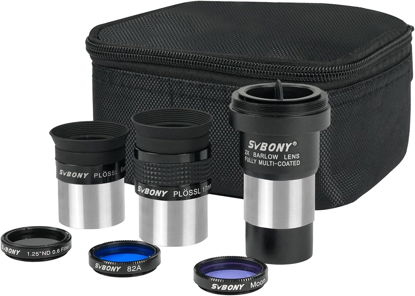 Svbony SV233 Telescope Eyepiece Kit, 7 Pieces Telescope Accessories Kit