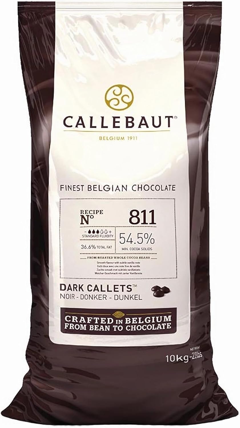 Callebaut Recipe 811 Dark Chocolate (54.5%) Buttons 10kg