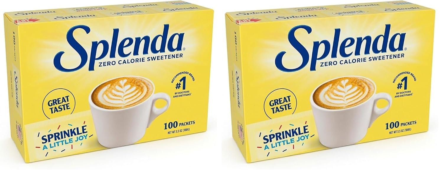 SPLENDA Zero Calorie Sweetener, 100 Count (Pack of 2)