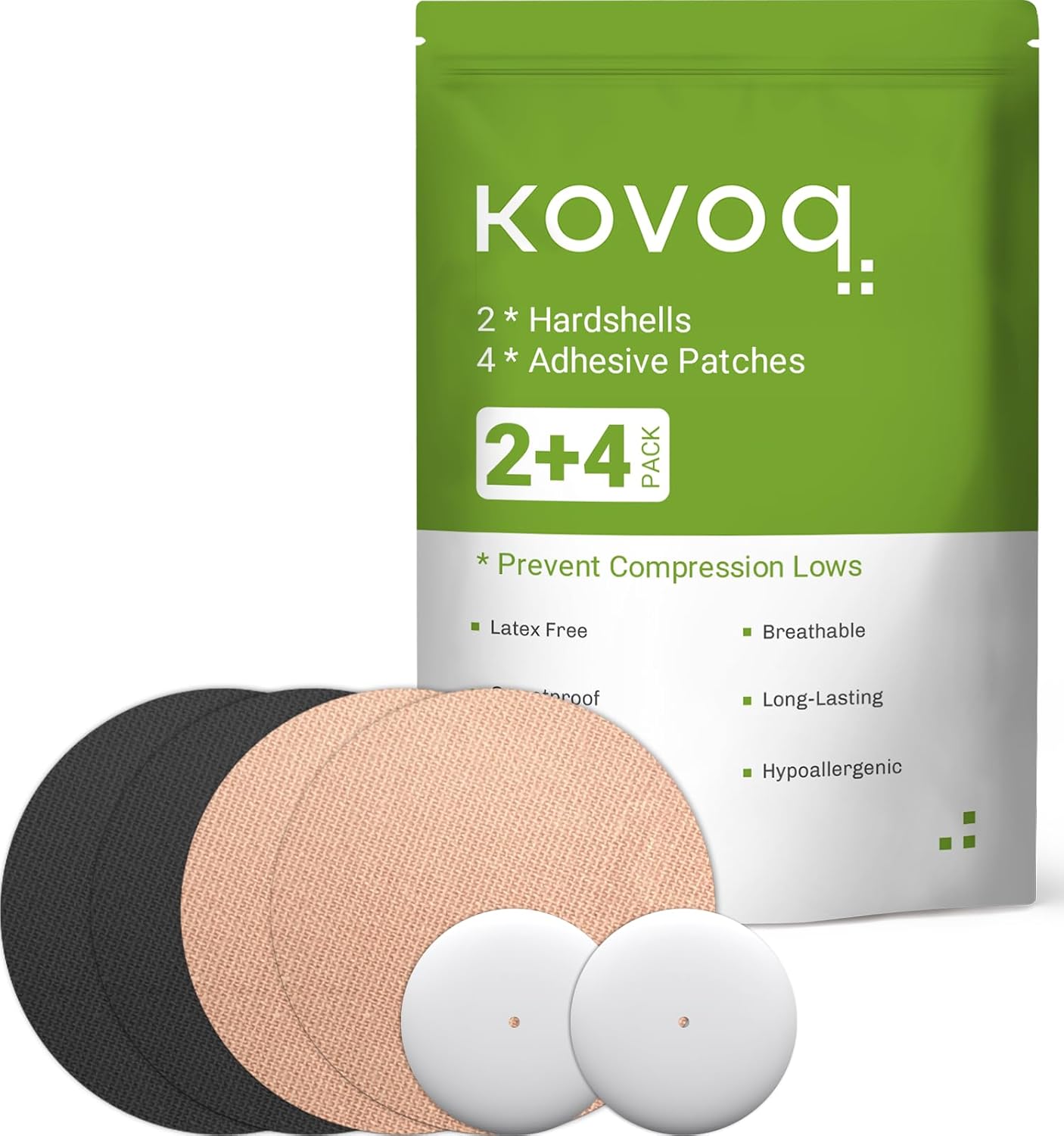 KOVOQ 2pcs Hard Shell Protective Covers for Freestyle Libre 1 2 3 Sensor,Durable, Reusable, Easy to Apply