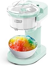 DASH Shaved Ice Maker and Slushie Machine (Aqua): Multi-Purpose Ice Shaver Machine for Homemade Shaved Ice, Snow Cones, Slushies, Cocktails & More with Stainless Steel Blades, Easy to Clean and Store