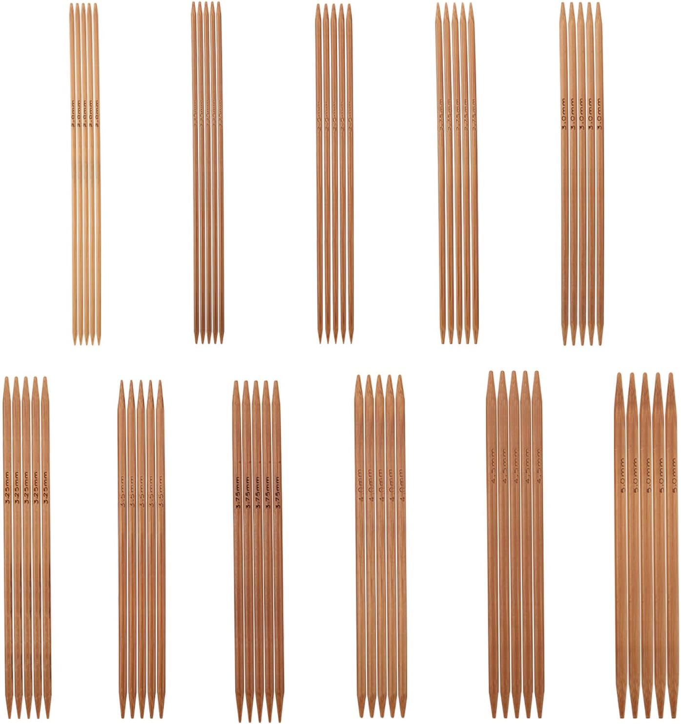Double Pointed Knitting Needles Set, 55Pc 11 Sizes 5.1in